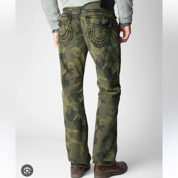 True Religion Ricky Camouflage Green Jeans/Pants Size 44 - Picture 2 of 11